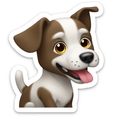 un perro saltando a la comba sticker