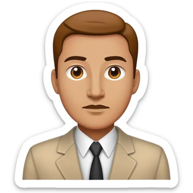 Charismatic leader with vision, standing tall and inspiring sticker