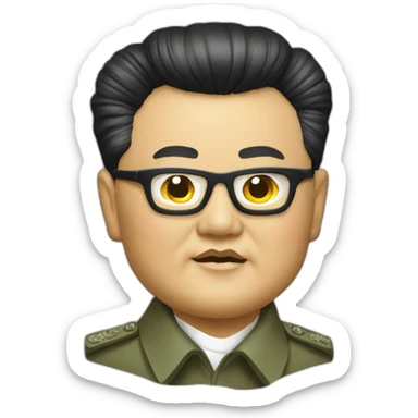 Kim Jong-il doing the facism meet sticker