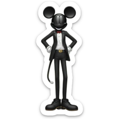 long leg micky mouse sticker