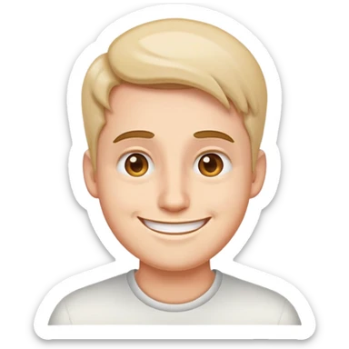 it should be smiling, but rolling his eyes at the same time to give a sarcastically happy look and I wanted to look like your generic emoji sticker