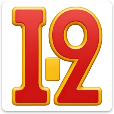 number 110 in the style of classic red 100 emoji, bold red numbers, two red underlines, yellow background sticker