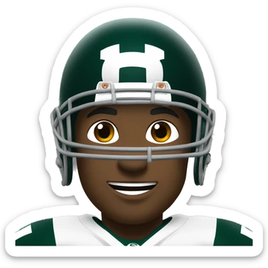 Michigan State University football player sticker