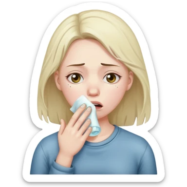 A girl chocking herself  sticker