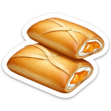 Traditional apricot kolaches folded and not round sticker