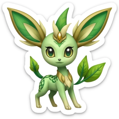 Meloetta-Celebi-Leafeon-Pokémon-Fakémon-creature sticker