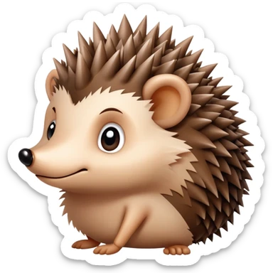 Cute little hedgehog sticker