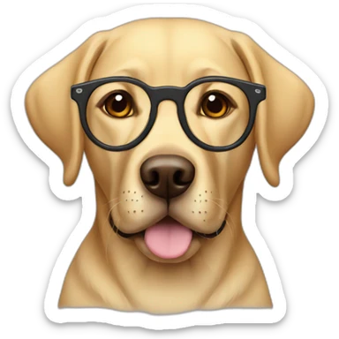Labrador wearing glasses sticker