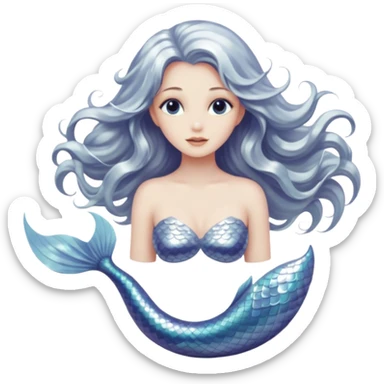 Lunar mermaid with more details sticker