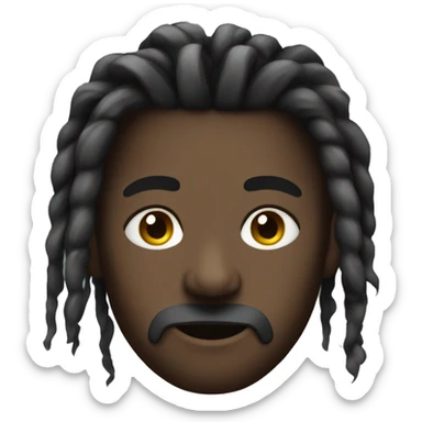 nonchalant dreadhead really black  sticker
