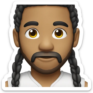 drake with braids sticker