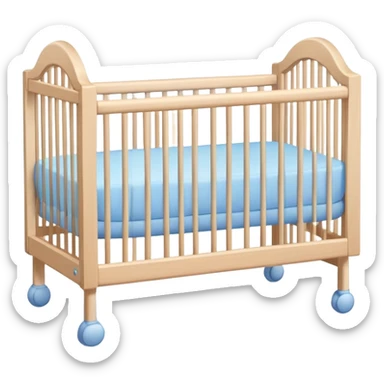 Blue baby crib sticker