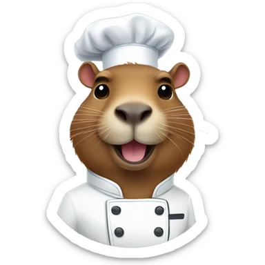 chef capybara sticker