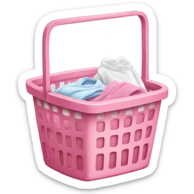 Pink laundry basket sticker