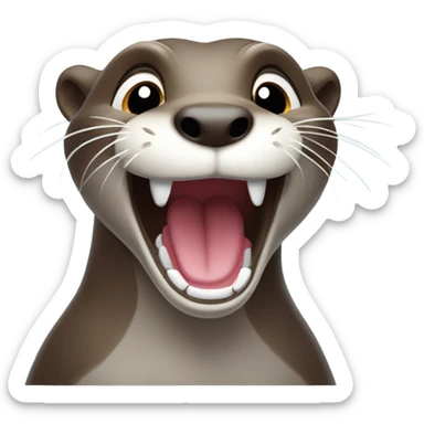 Otter laughing  sticker