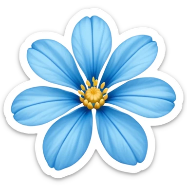 Flor del pensamiento celeste sticker