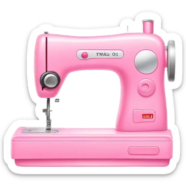 Cute Pink sewing machine with pink thread  sticker