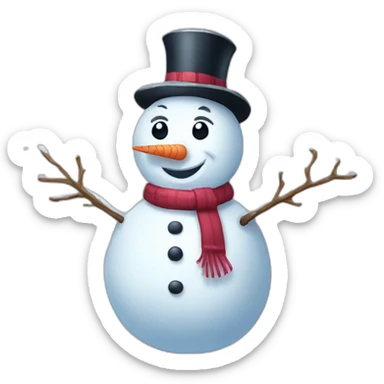 funny snowman sticker