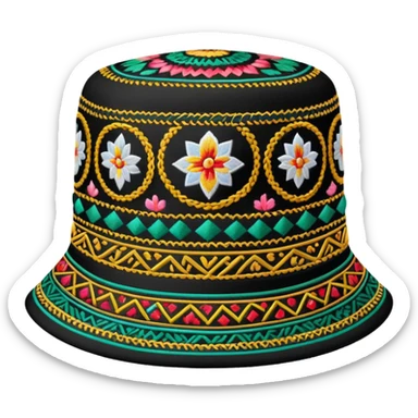 Uzbek traditional doppa hat sticker