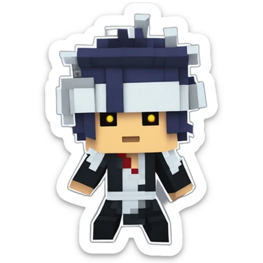 Kurosaki Ichigo estilo minecraft dando pulgar arriba sticker