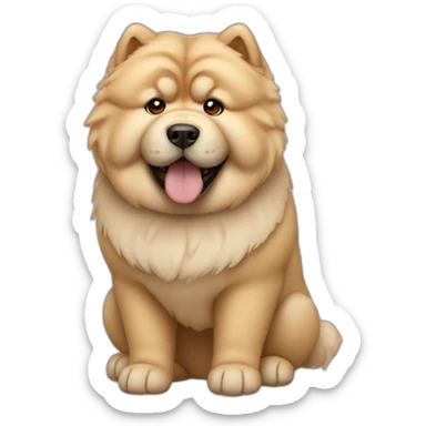 Chow chow cream sticker