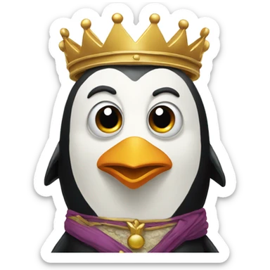 king of pinguins  sticker