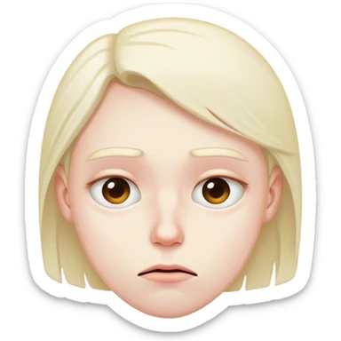 A person whose face looks like he’s apathetic, as if thinking, how annoying sticker