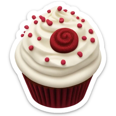 Red velvet cupcake sticker