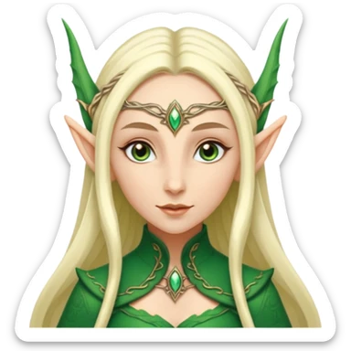 elf woman elegant ears fantasy. sticker