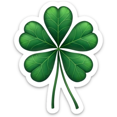 Trebol de 5 hojas de black clover oscuro  sticker