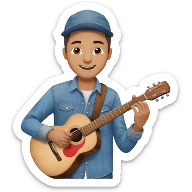 Guitar busker,Street Performers sticker