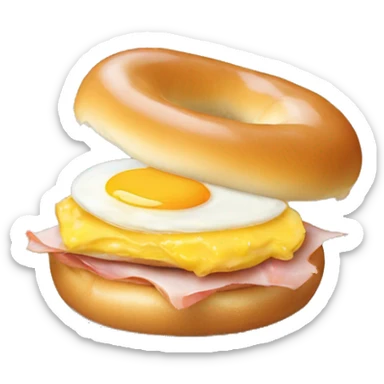 singular bagel with taylor ham egg and cheese sticker