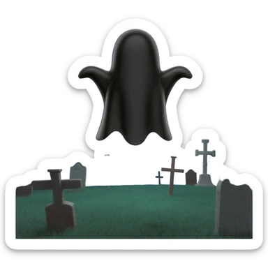 Black ghost sticker