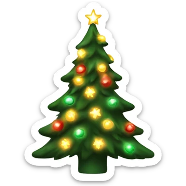 ￼ Christmas tree, lights sticker