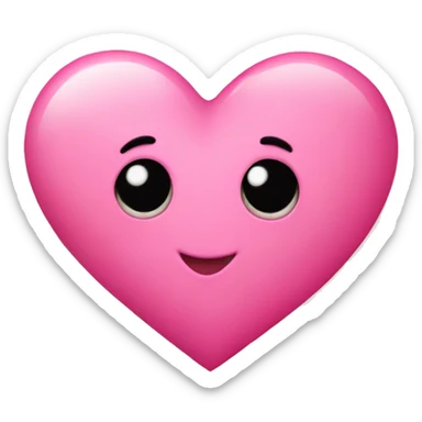Pink heart sticker