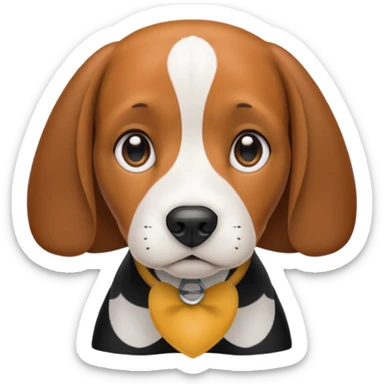 black and white beagle sticker