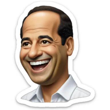 Abdel Fattah El-Sisi laughing on the beach sticker