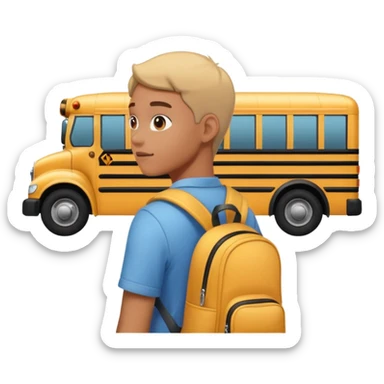 Standing in a queue at the school bus🚍 sticker
