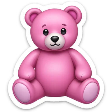 pink stuffed bear sticker