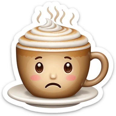 sad cappuccino sticker
