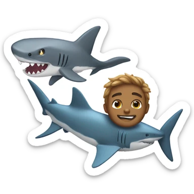 shark with topcat sticker