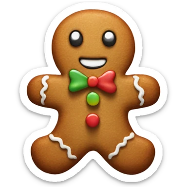 gingerbread man sticker