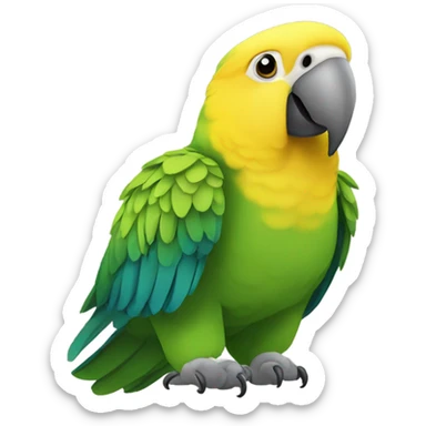 double yellow headed amazon parrot sticker