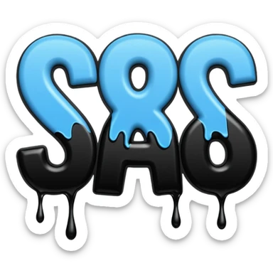Words that say "Squad Wipe" in drippy letters  sticker