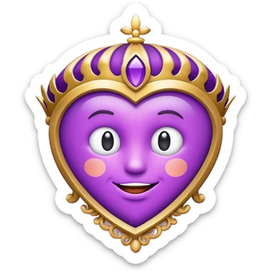 make me emoji purple reminiscent of the name Hünkar sticker