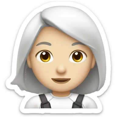 white Subaru XV with a girl inside sticker