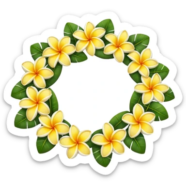 Plumeria lei sticker