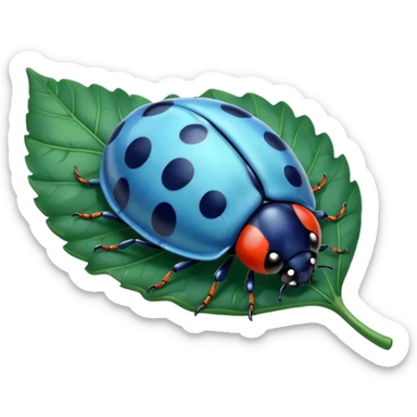 blue lady bug on leaf
























































 sticker