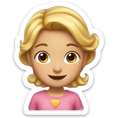 niña feliz de kinder sticker