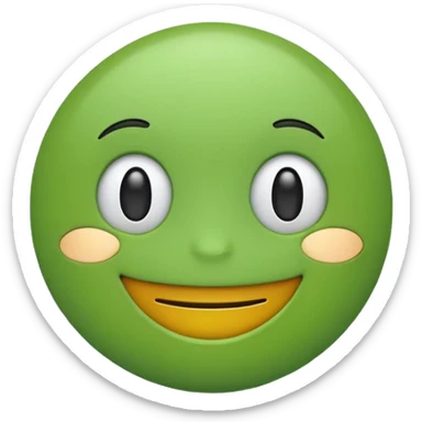 green emoji cute sticker